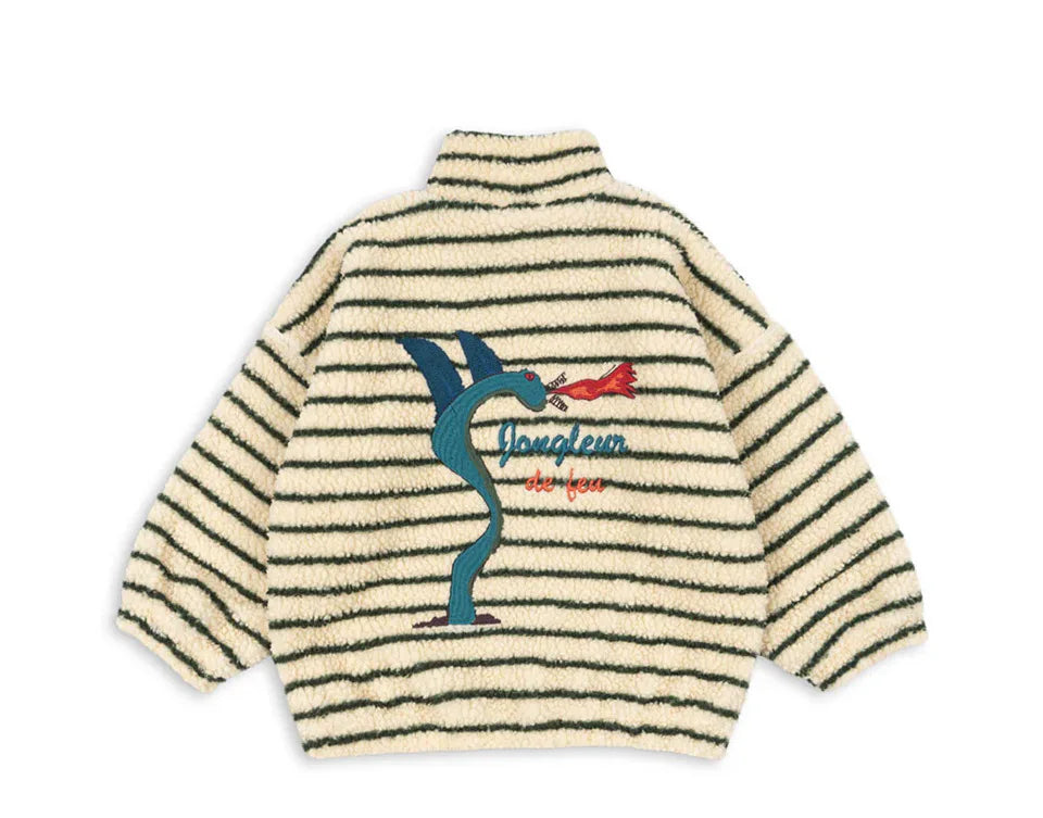 SoHo Kids Striped Sherpa Fleece Jacket
