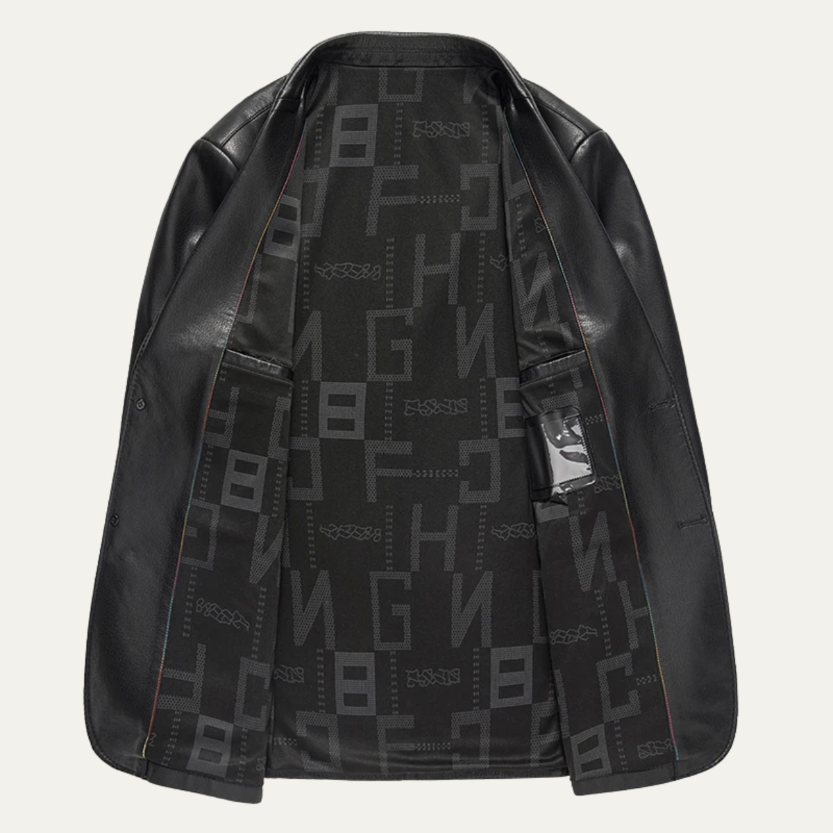The Posillipo Men’s Smart Faux Winter Leather Blazer Jacket