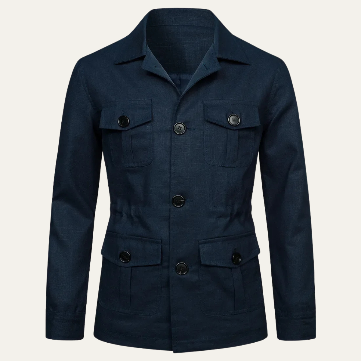 The Tuscania Men’s Casual Double Breasted Lightweight Cotton Jacket