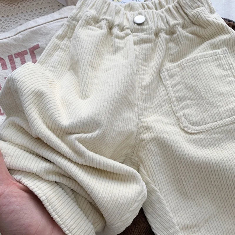 Unisex Loose Fit Casual Corduroy Pants