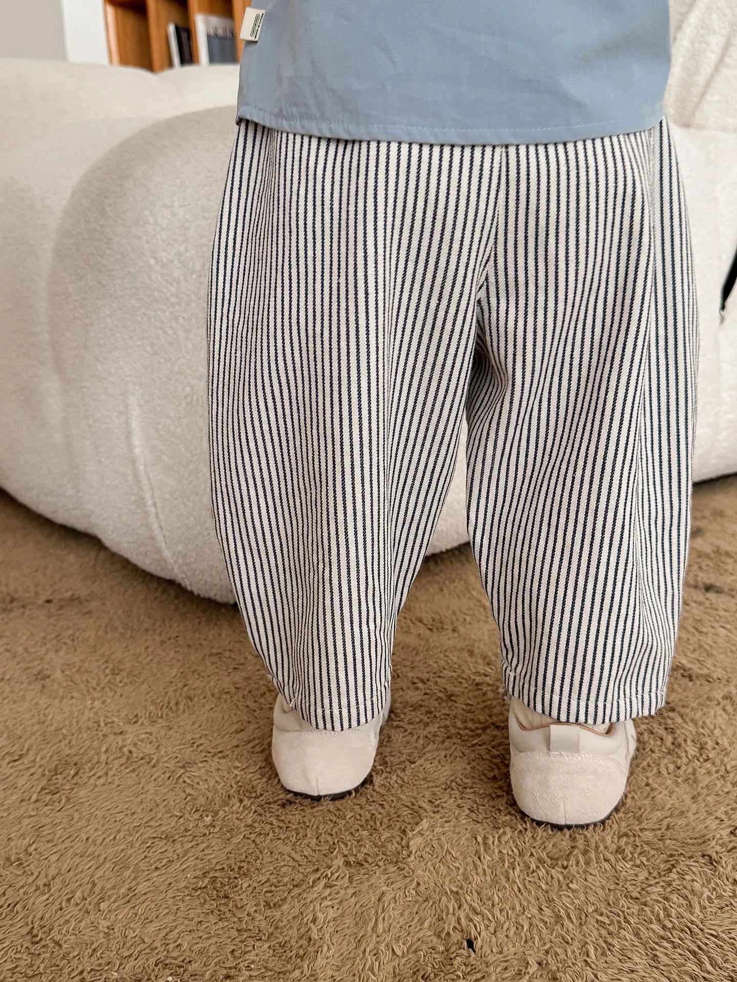Baby Boys Embroidered Striped Harem Pants – Stripe