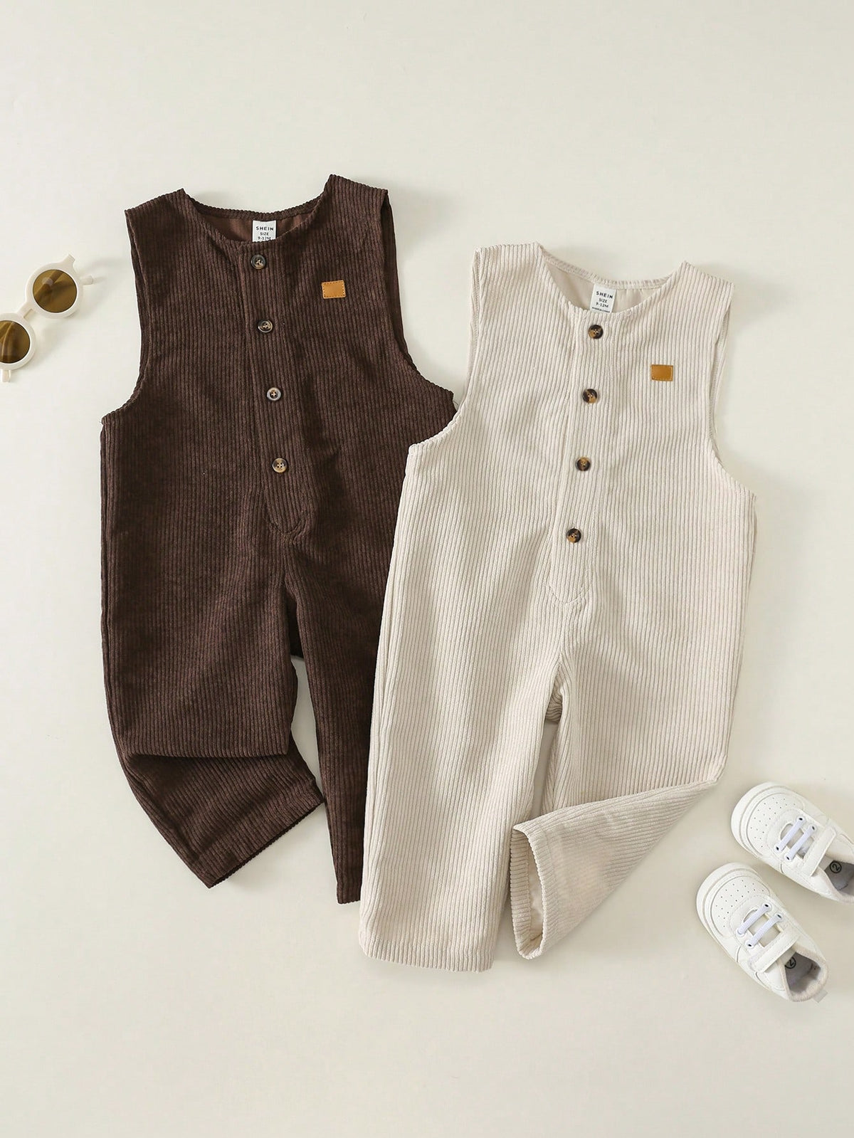 SoHo Kids Button Front Corduroy Romper Set