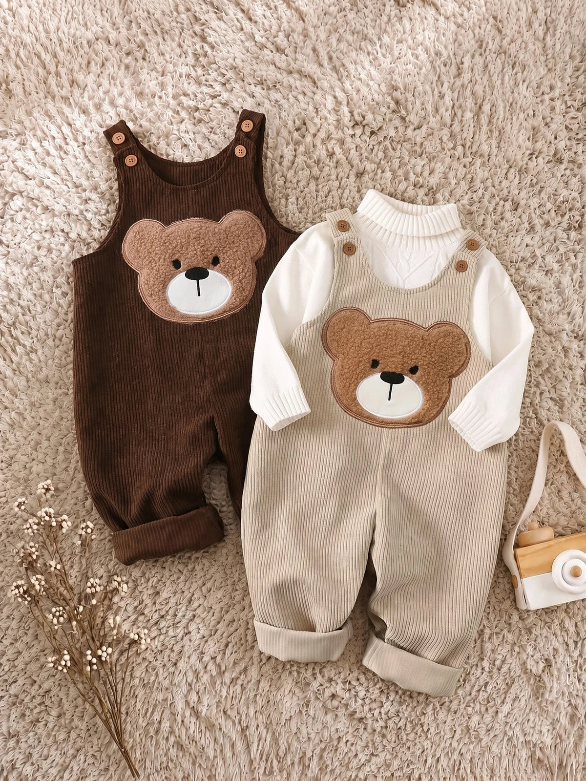 SoHo Kids Button Front Corduroy Romper Set