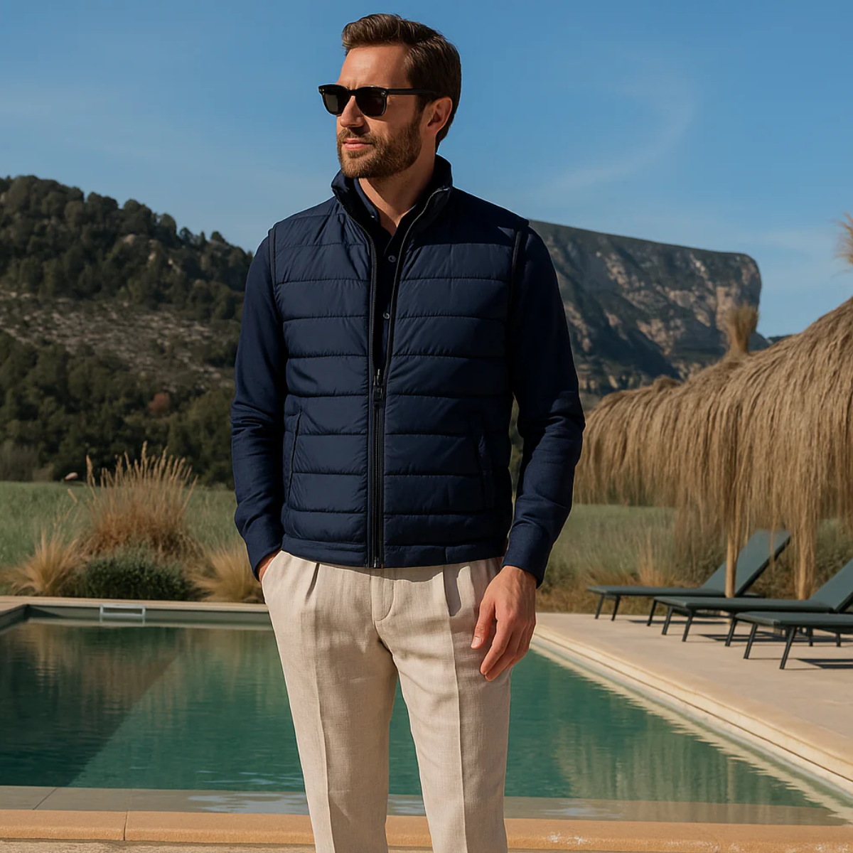 The Chiron Men’s Luxury Puffer Quilted Vest - 2025