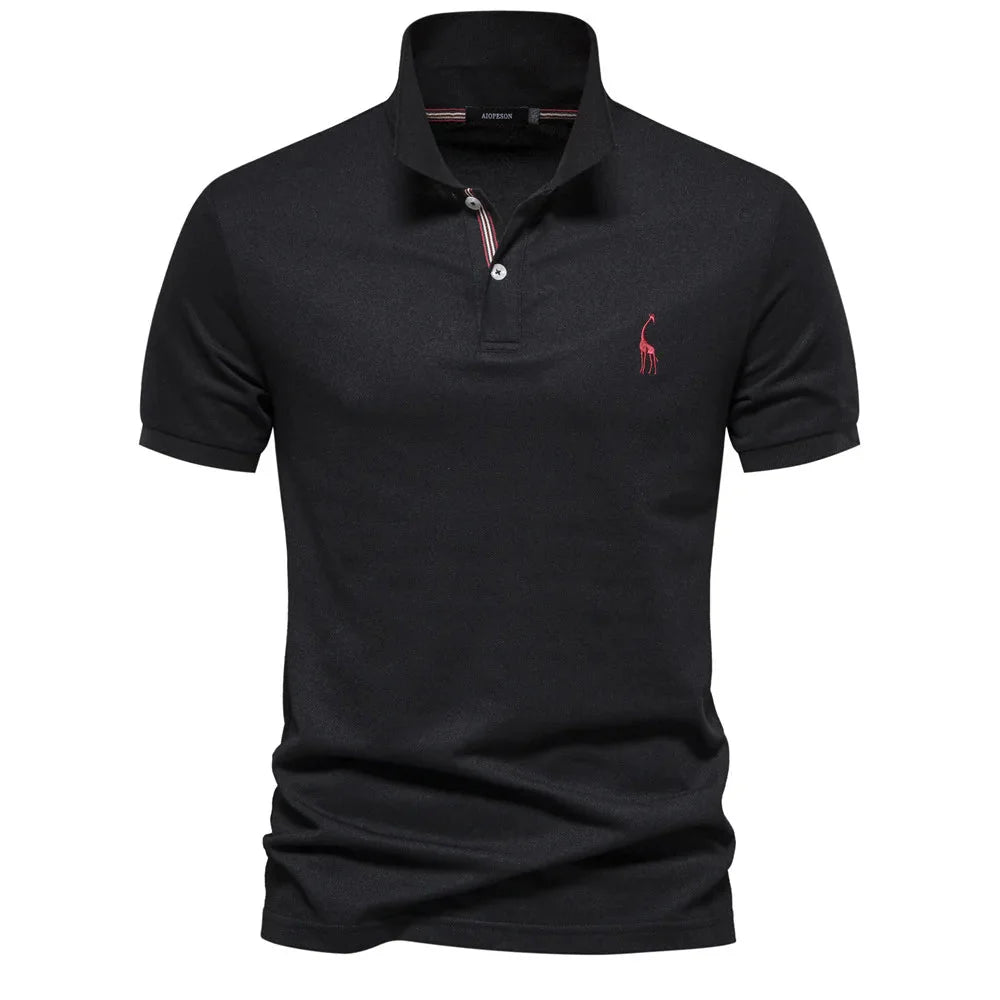 The Pienza Men's Elegant Embroidered Cotton Polo Shirt