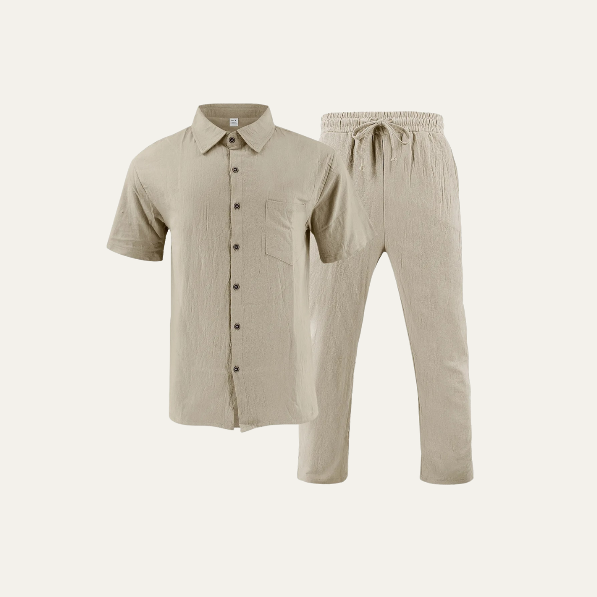 The Crestfall Men’s Summer Linen Set – Shirt & Pants