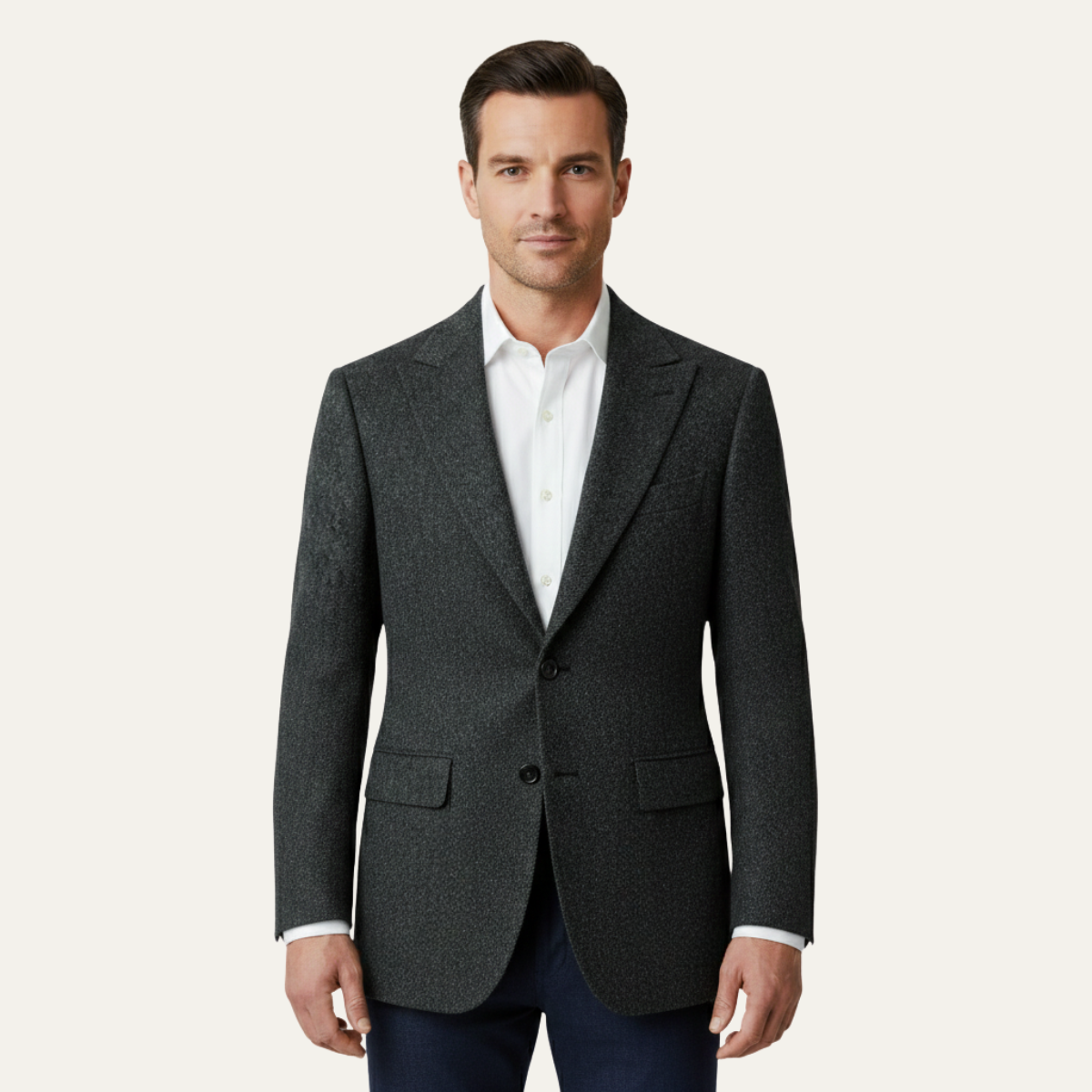 The Milan Men’s Tailored Tweed Fishbone Blazer Jacket