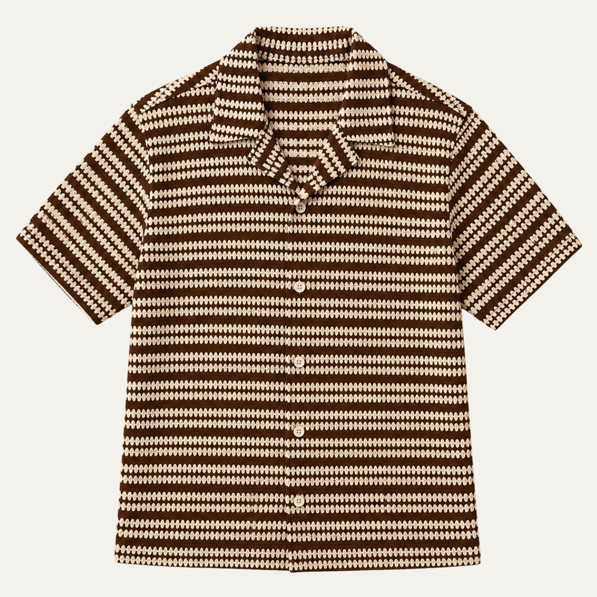 The Cambridge Men's Jacquard Striped Knit Shirt