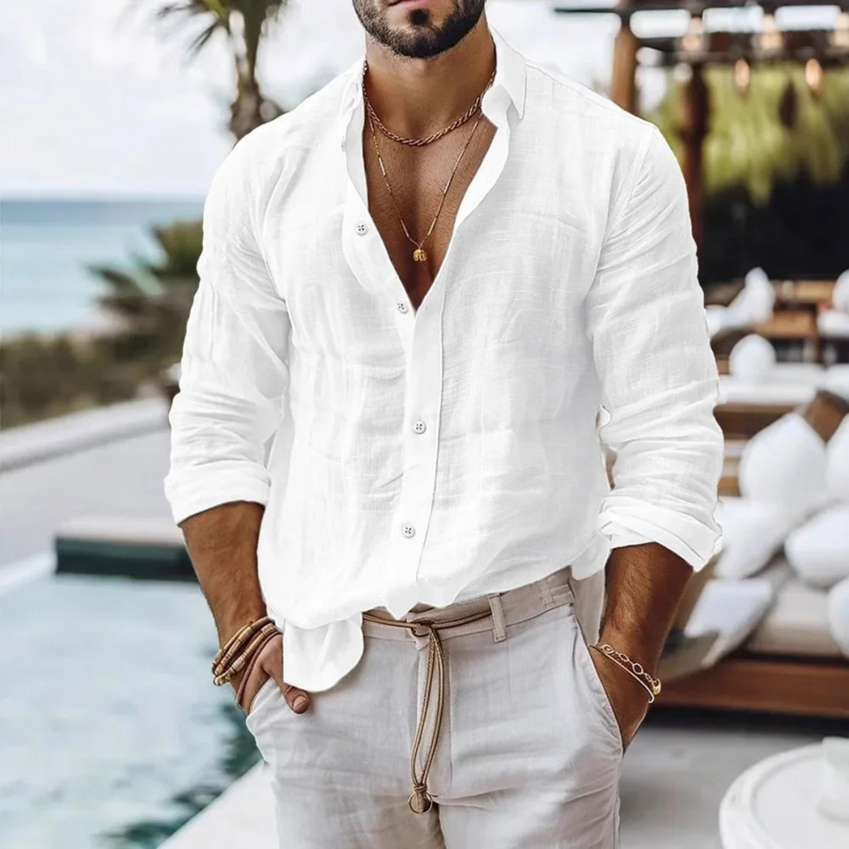 The Carnegie Men's Casual Lightweight Summer Shirt