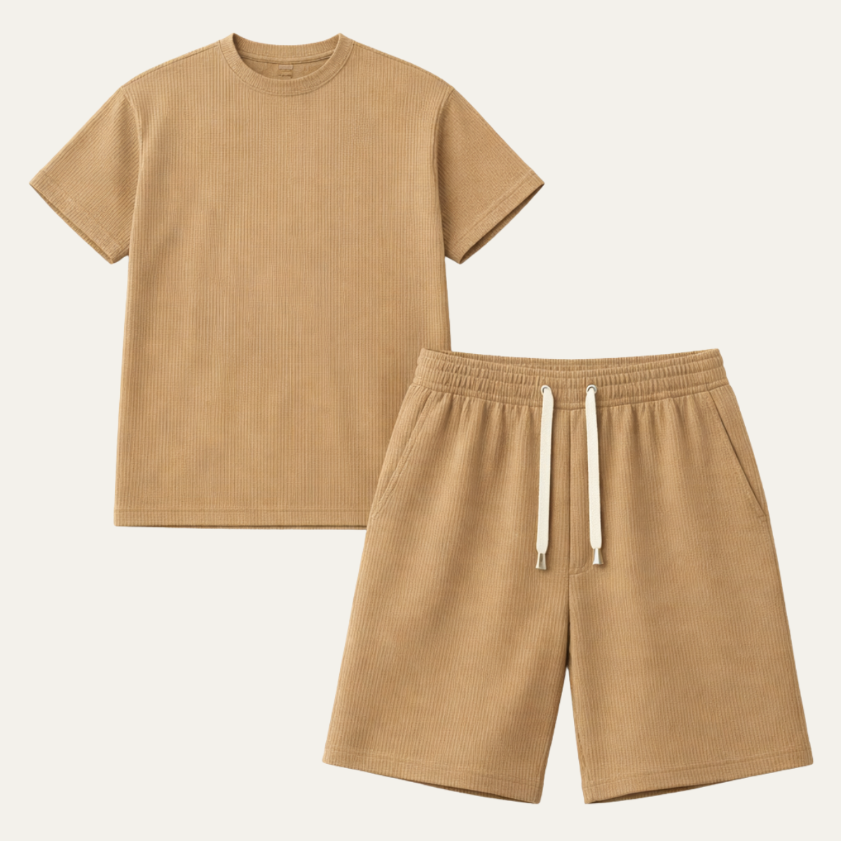 The Parma Men’s Summer Jacquard Set – T Shirt and Shorts