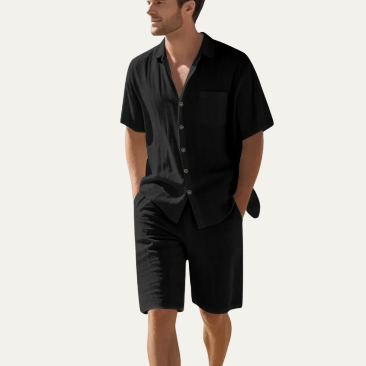 The Kirkwood Men’s Lightweight Summer Short Sleeve Shirt & Shorts Set