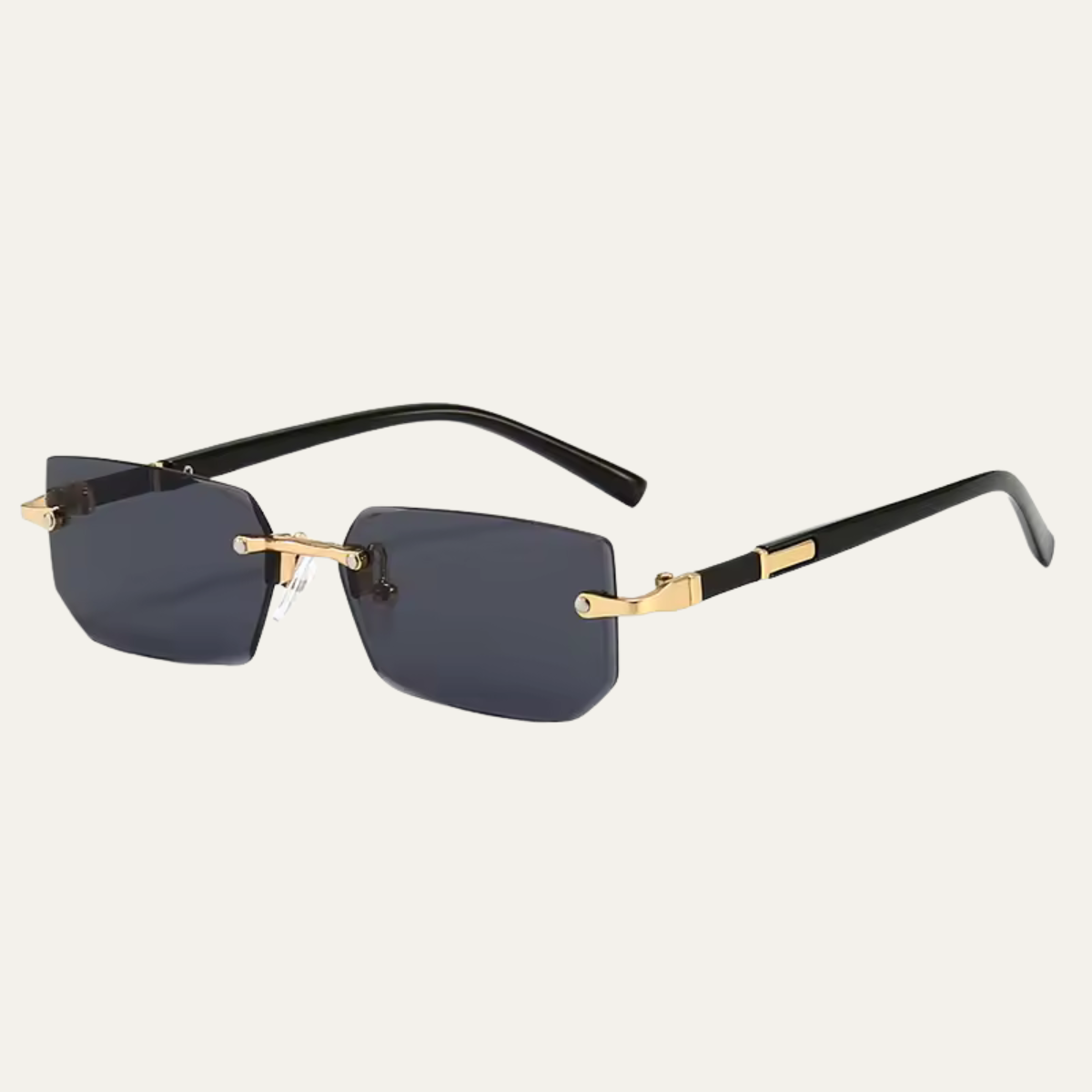 The Highlands Men’s Rimless Rectangle Sunglasses