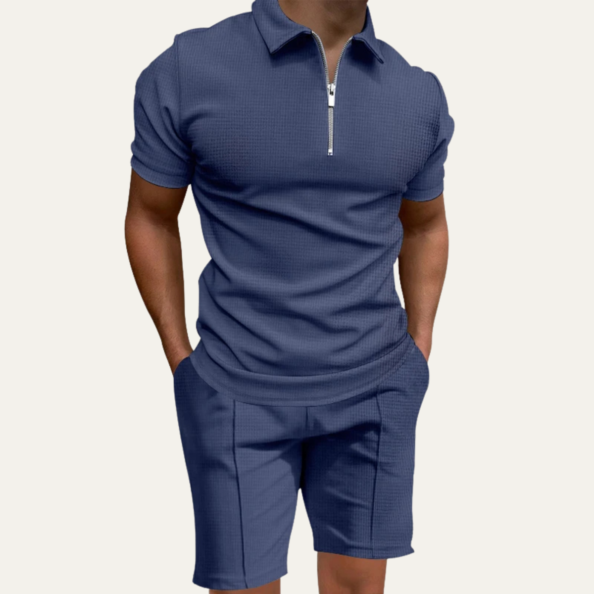 The Marston Men’s Summer Casual Set – Polo Shirt & Shorts