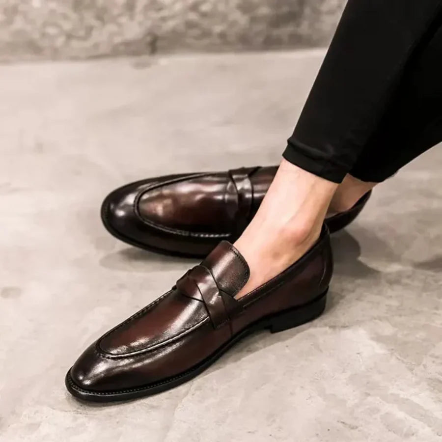 The Adriatic Men's Elegant Leather Penny Loafers