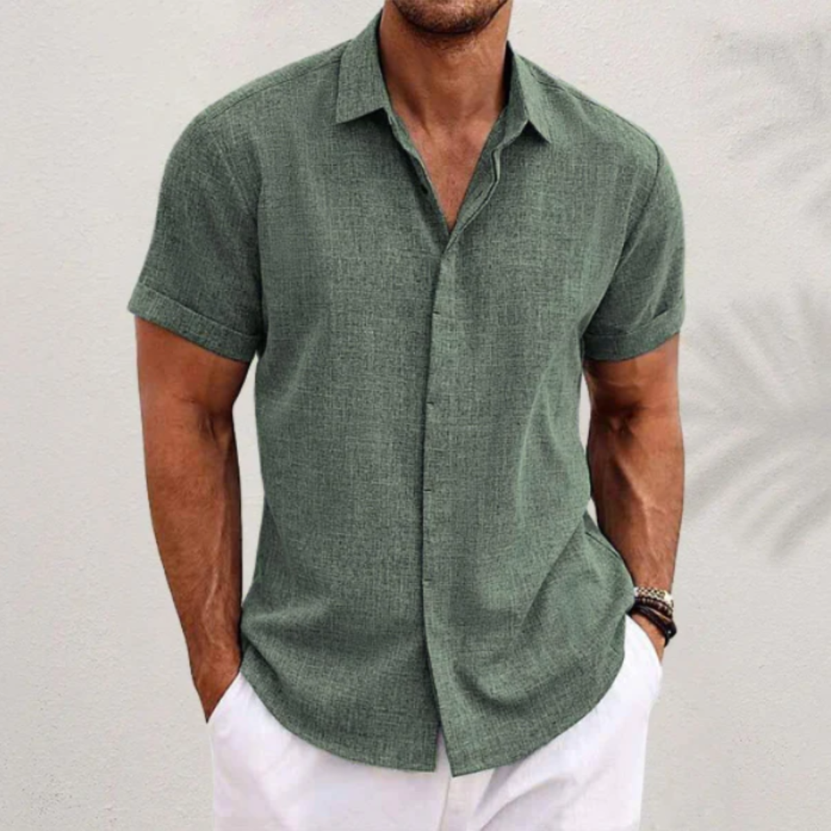 The Procida Men's Trendy Linen Button Up Shirt