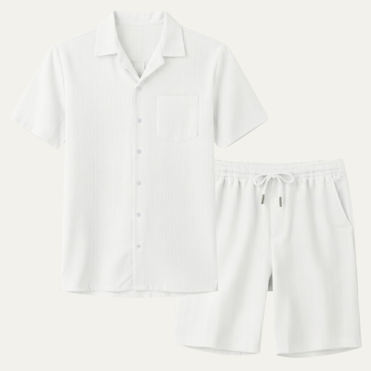 The Meadowhill Men’s Breathable Trendy Summer Set – Shirt & Shorts