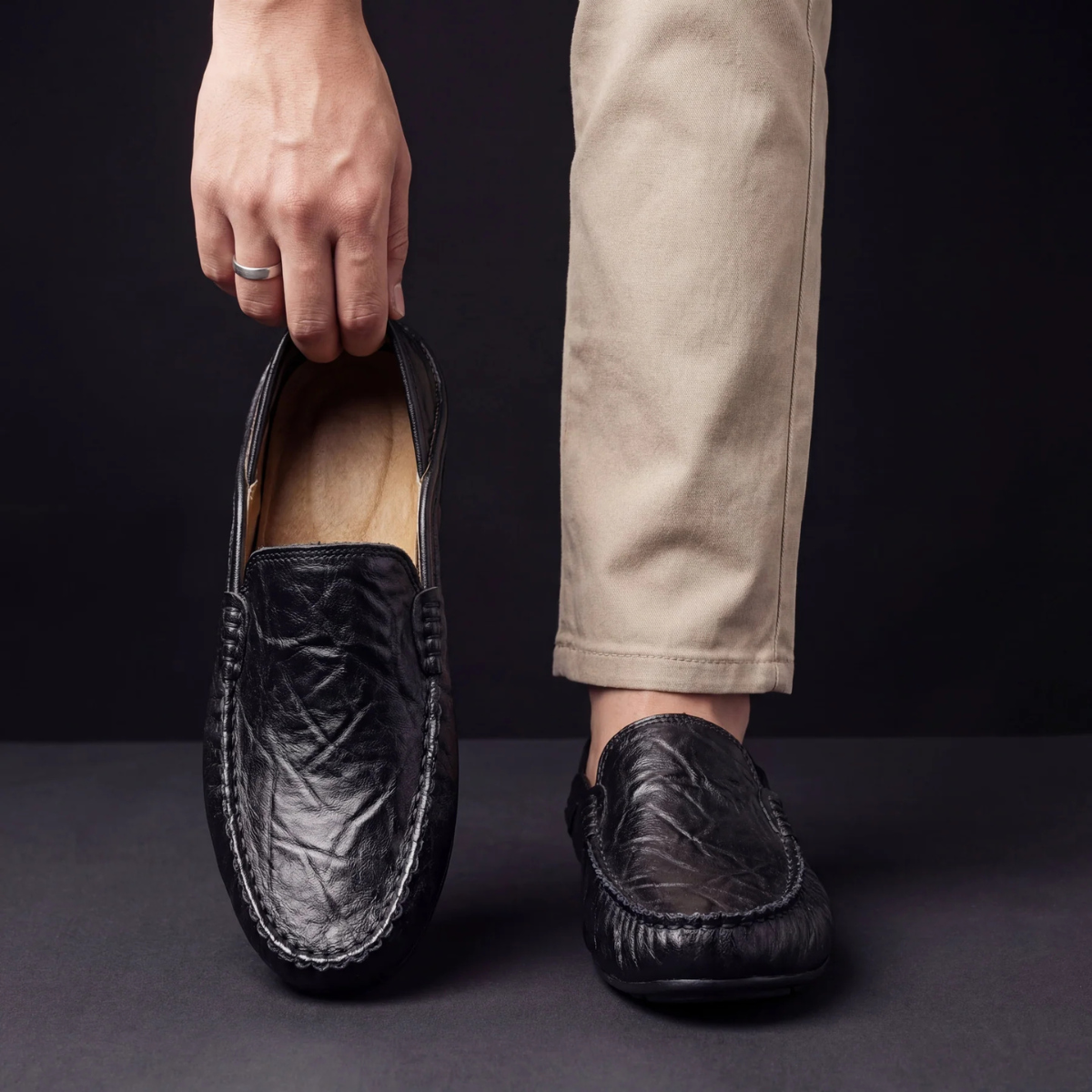 The Minneapolis Men's Casual Leather Slip On Loafers