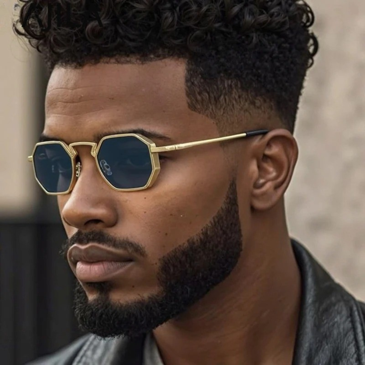 The Burlington Men's Retro Hexagon Sunglasses