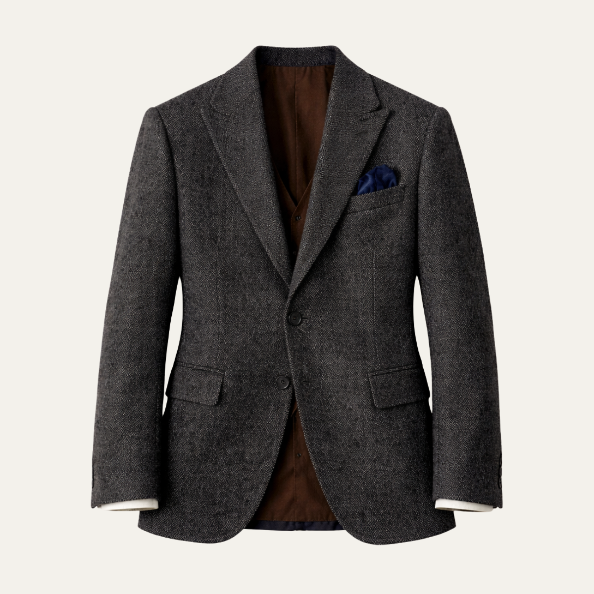 The Corsica Men’s Single Breasted Business Tweed Blazer Jacket