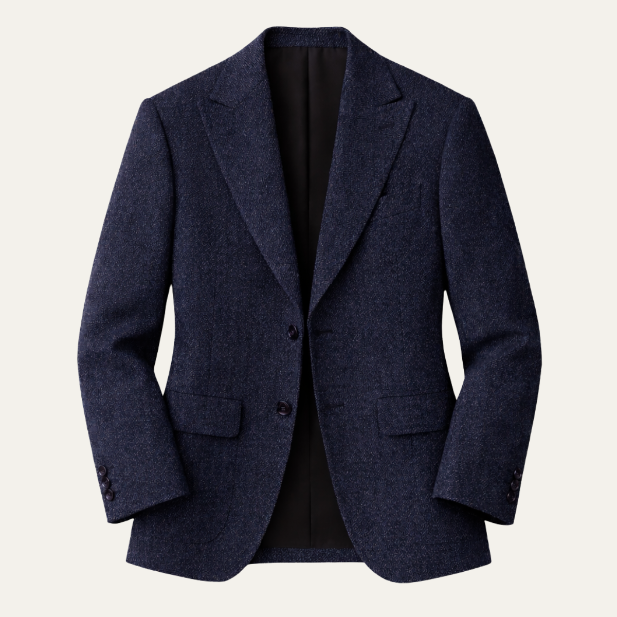 The Venice Men’s Luxury Tailored Tweed Fishbone Blazer Jacket