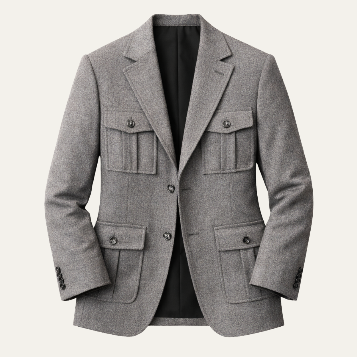 The Turin Men’s Multi Pocket Tweed Blazer Suit Jacket