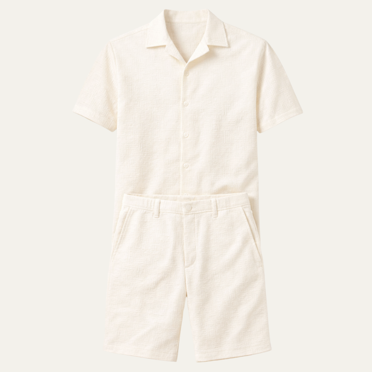 The Clearwater Men’s Casual Summer Button Up Shirt & Shorts Set