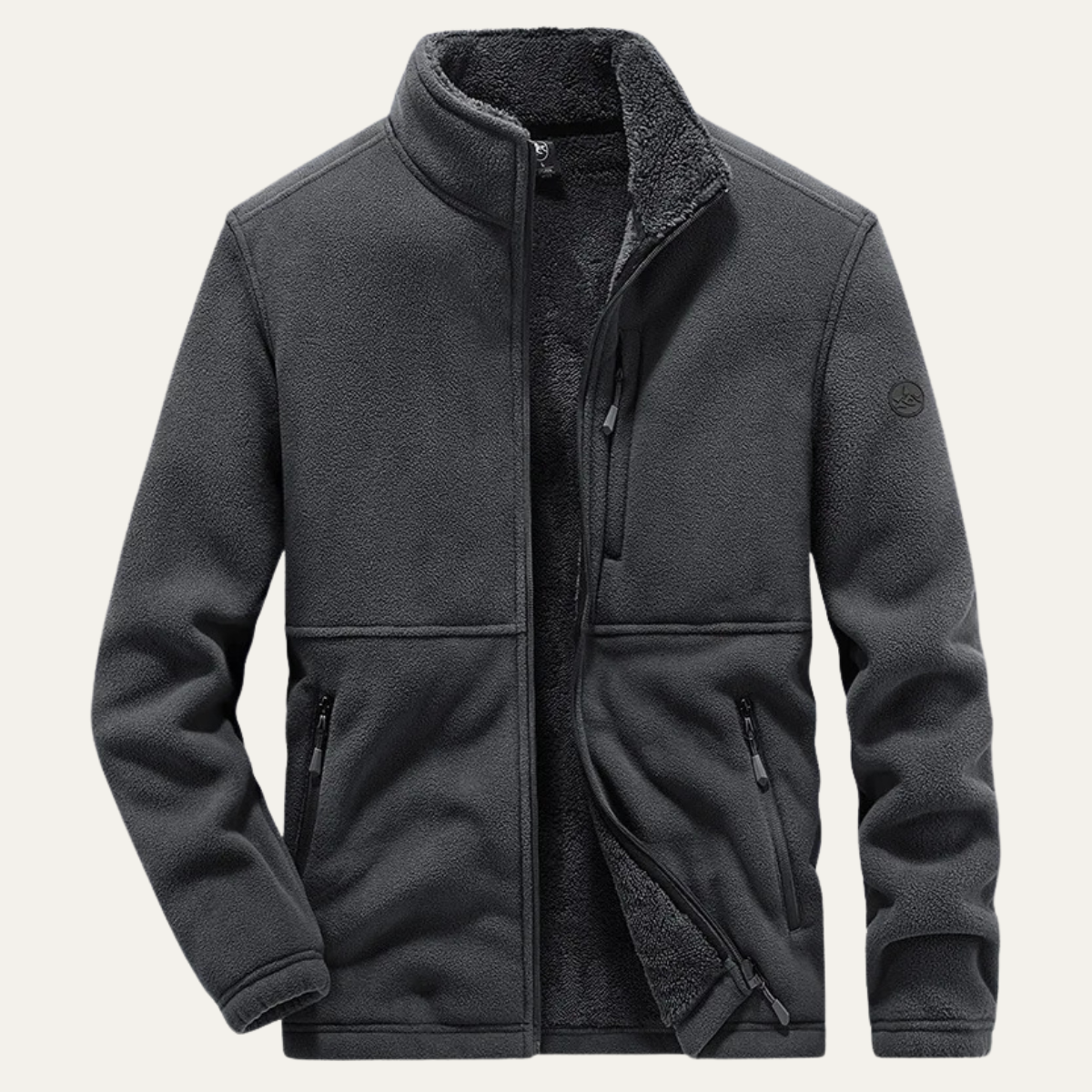 The Sutherland Men’s Fleece Winter Jacket – Warm Sherpa Zip Up Coat