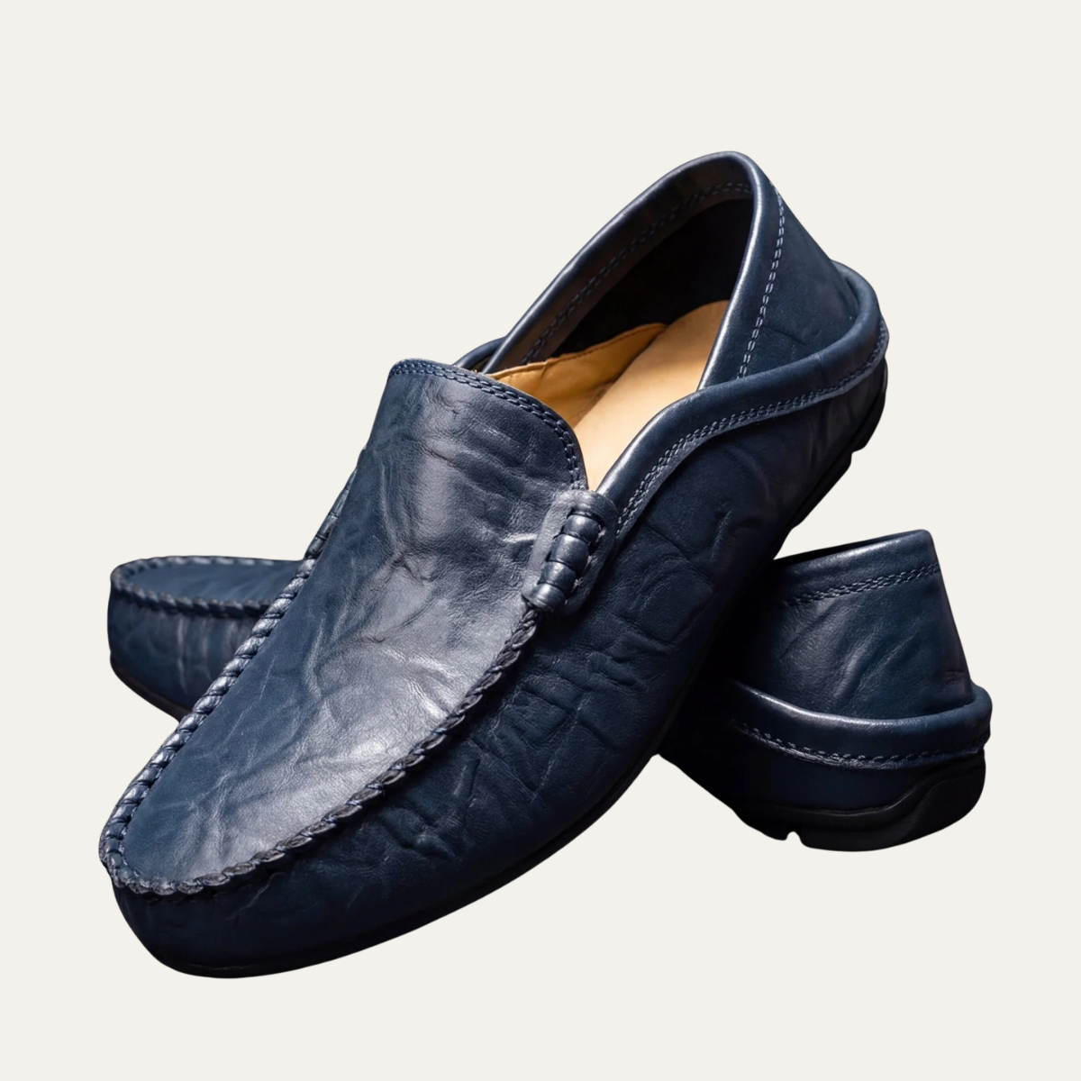 The Houston Men's Lightweight Leather Slip On Loafers
