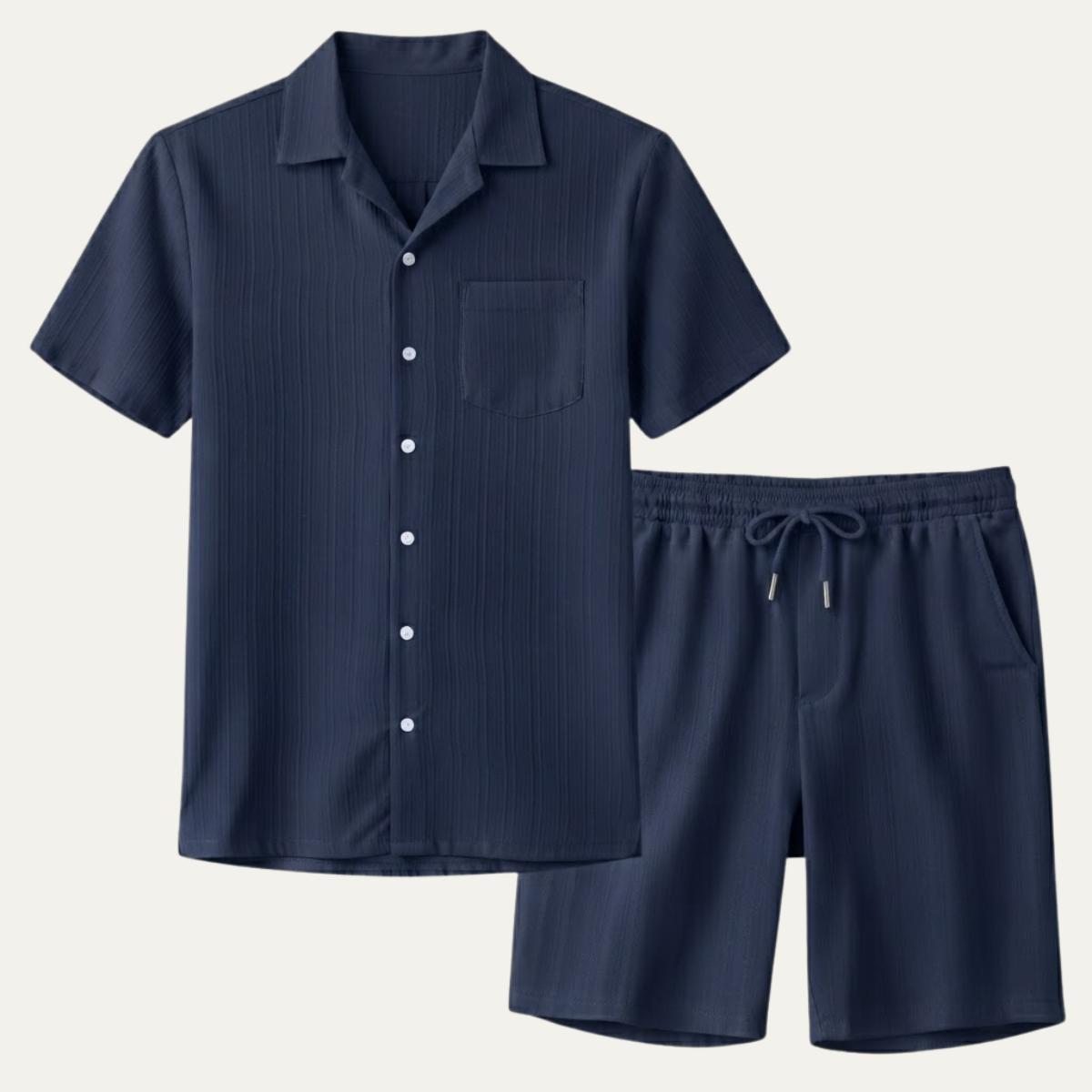 The Meadowhill Men’s Breathable Trendy Summer Set – Shirt & Shorts