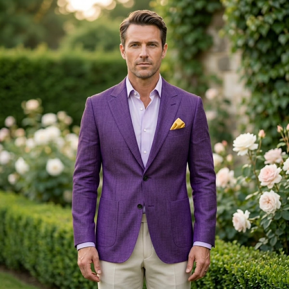 The Willoughby Men’s Classic Tailored Fit Suit Plaid - Wedding Guest Blazer