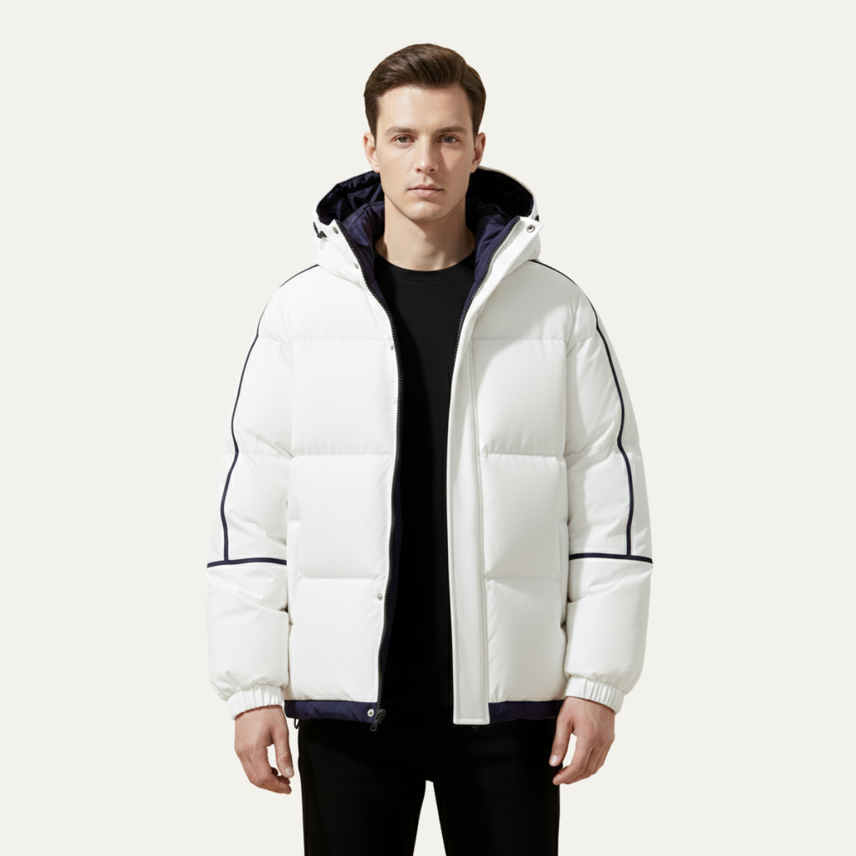 The London Men's Waterproof Puffer Jacket - Luxury Hooded Jacket