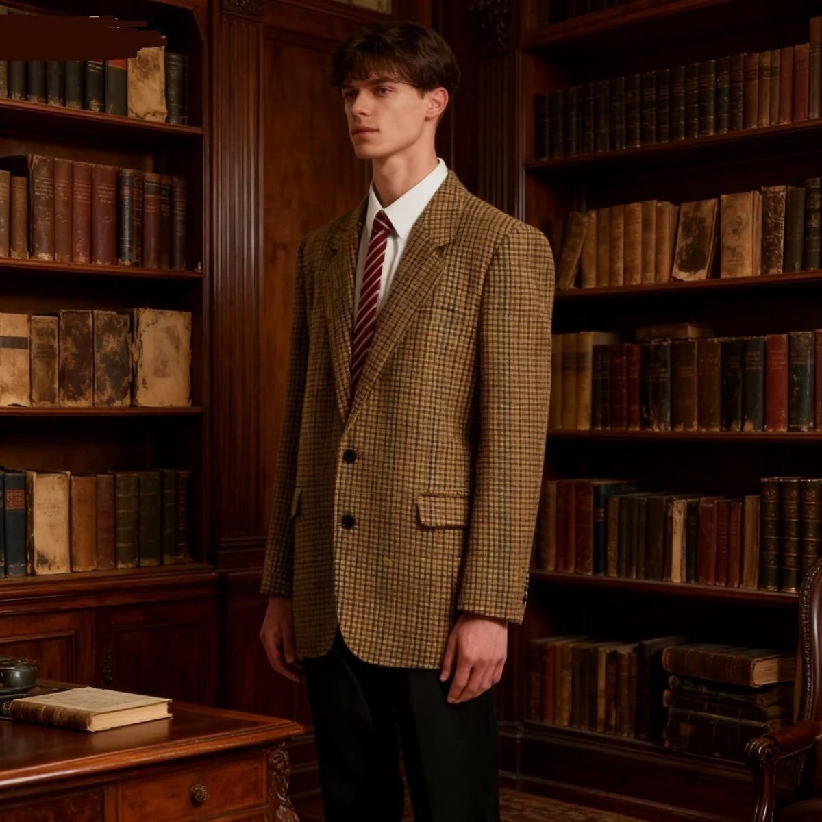 The Palermo Men’s Notch Lapel Houndstooth Slim Fit Blazer