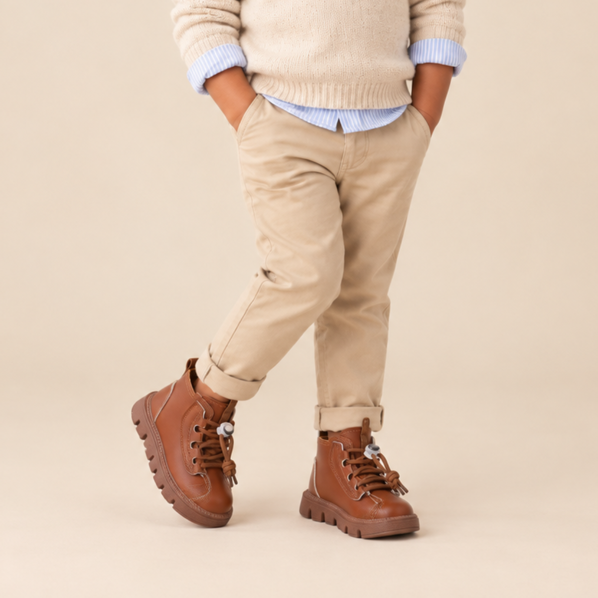 SoHo Kids Casual Lug Sole Ankle Boots