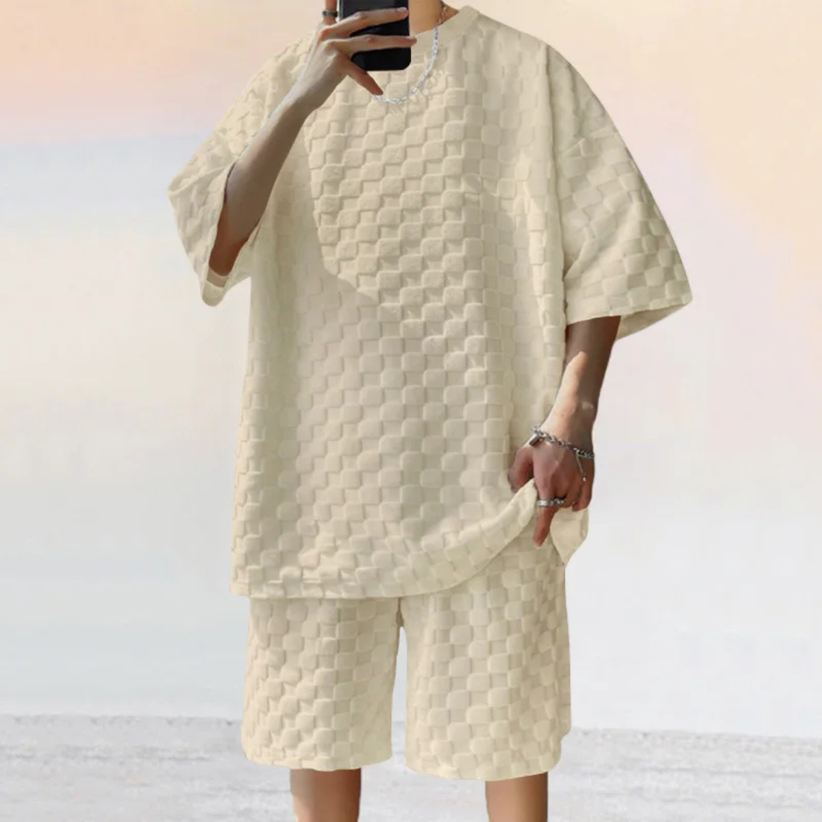 The Franklin Men’s Oversized Summer T Shirt & Shorts Set