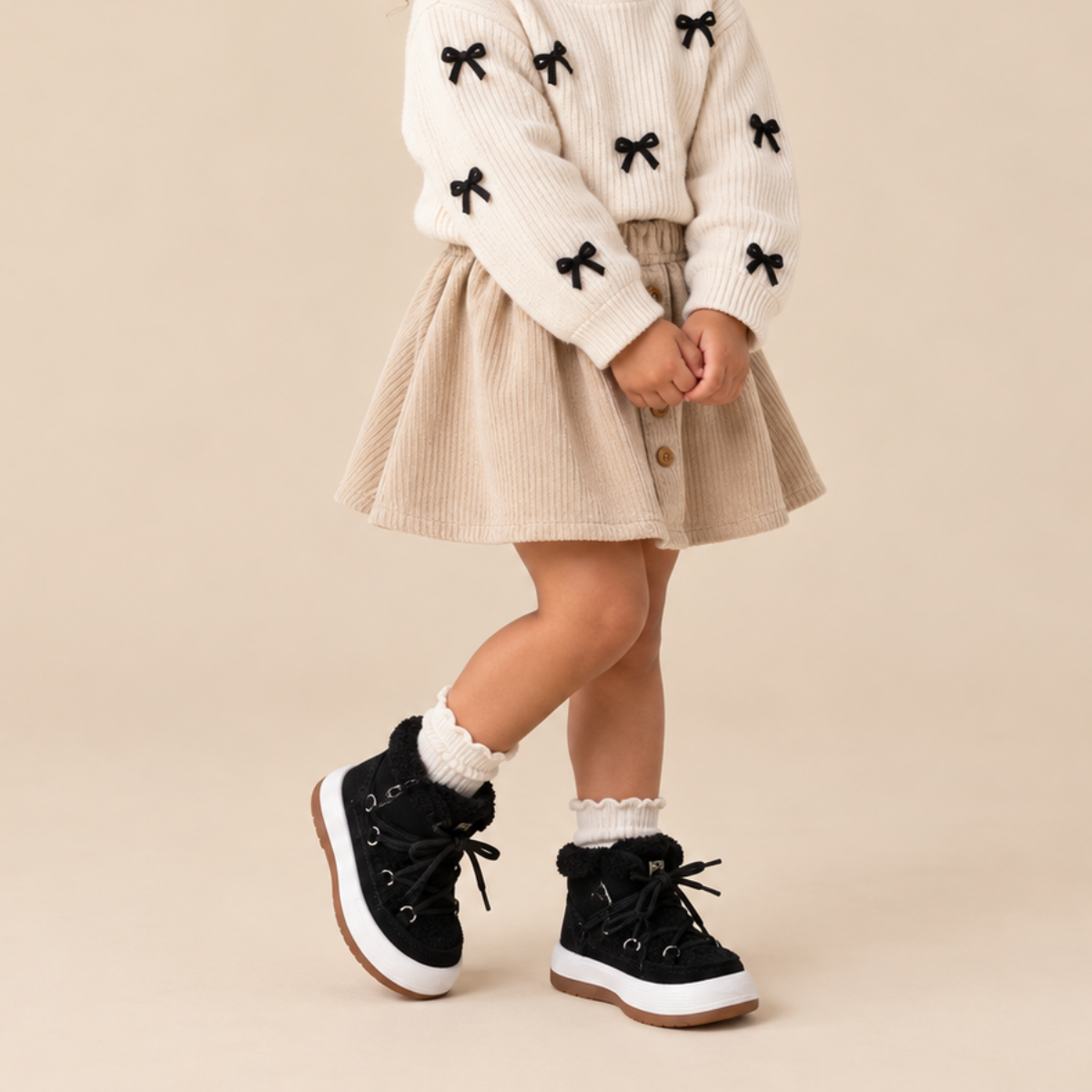 SoHo Kids High Top Fleece Lined Snow Boots