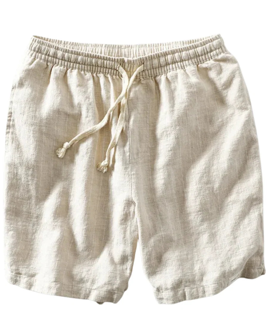 The Boulder Men's Striped Linen Drawstring Summer Shorts