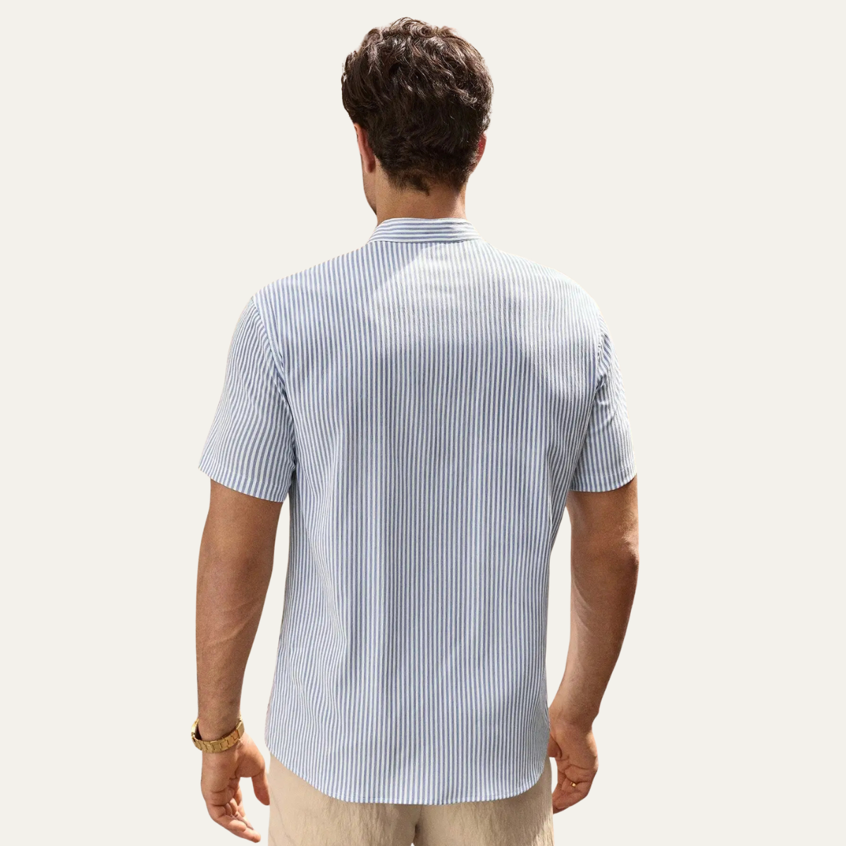 The Beacon Hill Men's Striped Button Down Beach Shirt