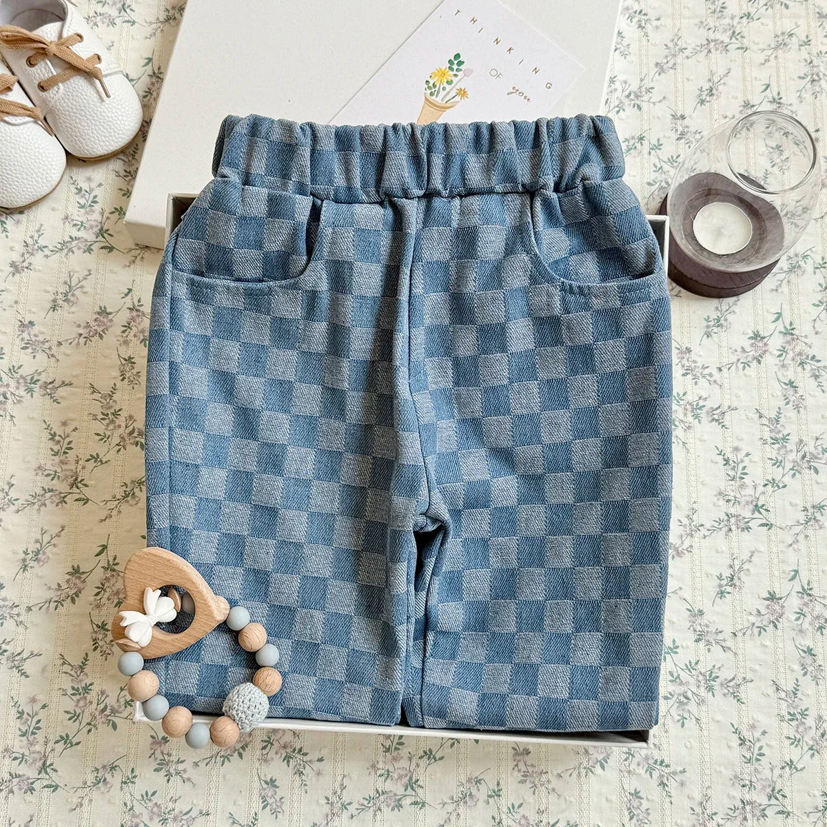 Unisex Loose Casual Baggy Checkered Pants