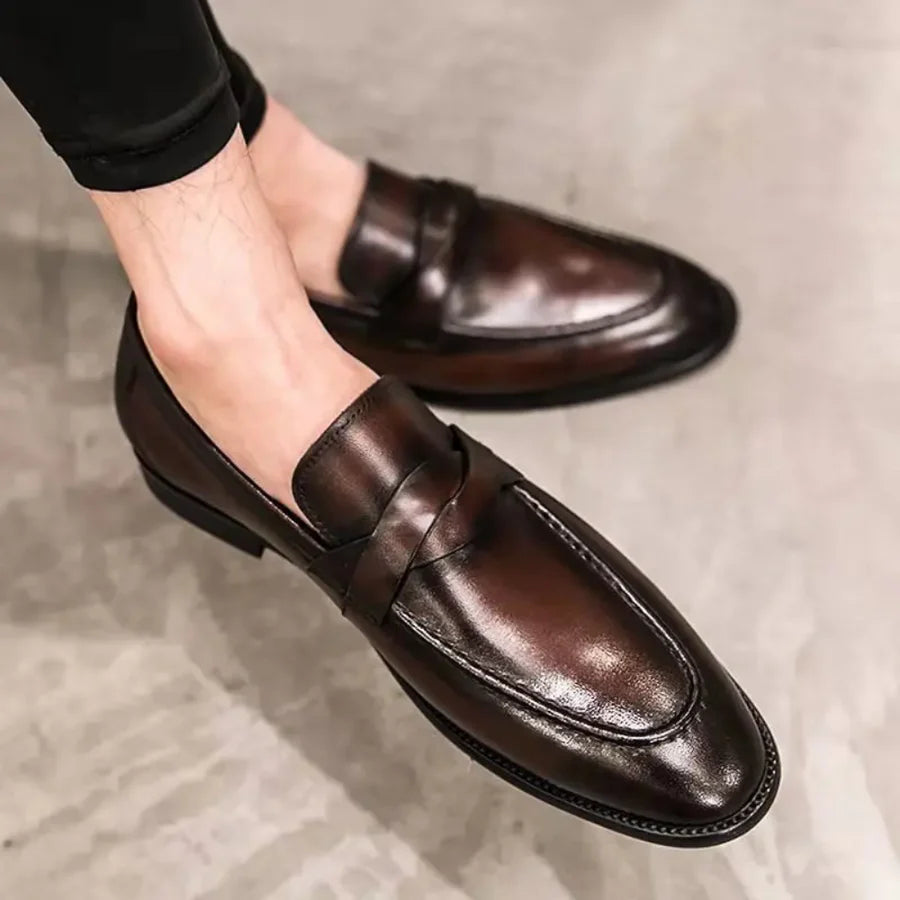 The Adriatic Men's Elegant Leather Penny Loafers
