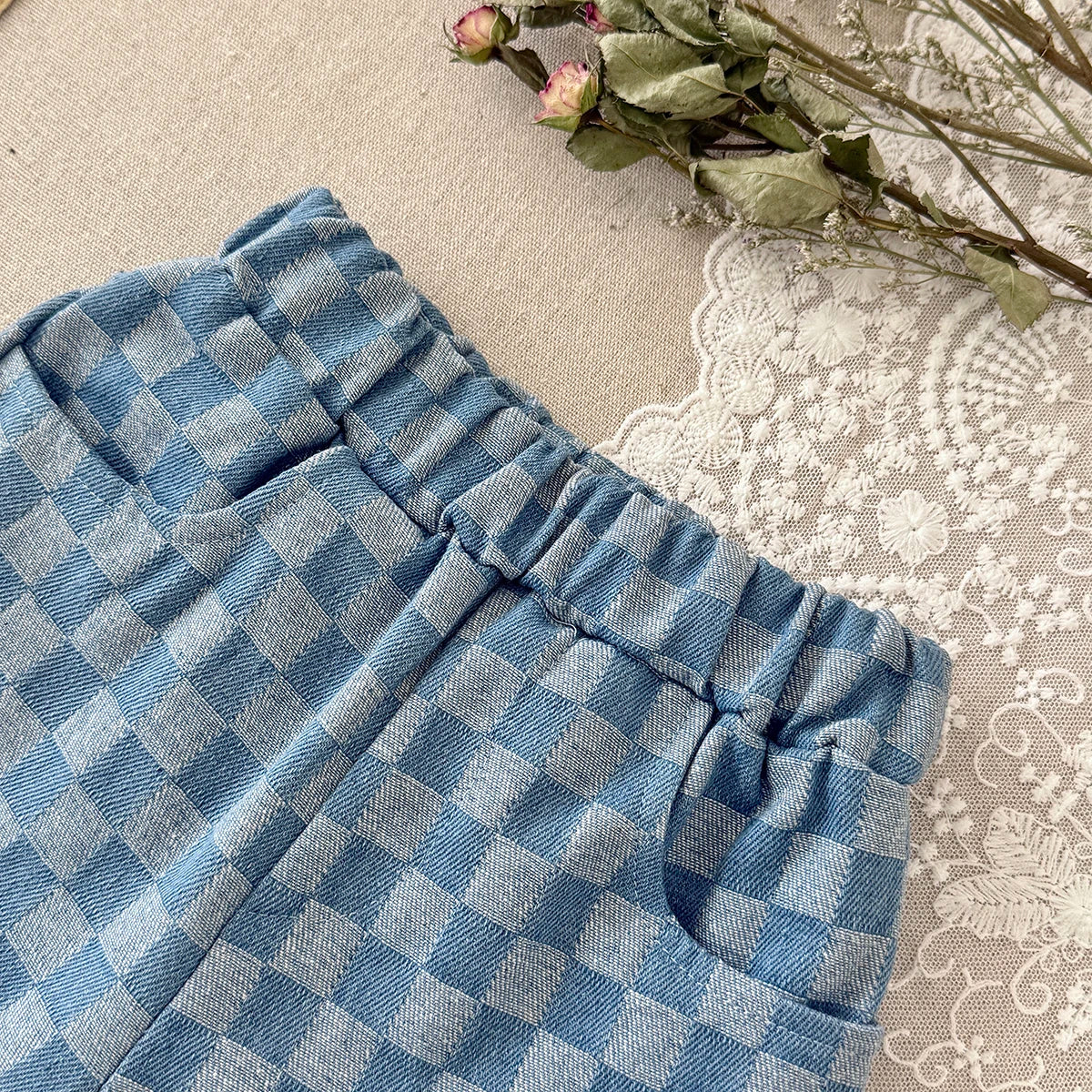 Unisex Loose Casual Baggy Checkered Pants