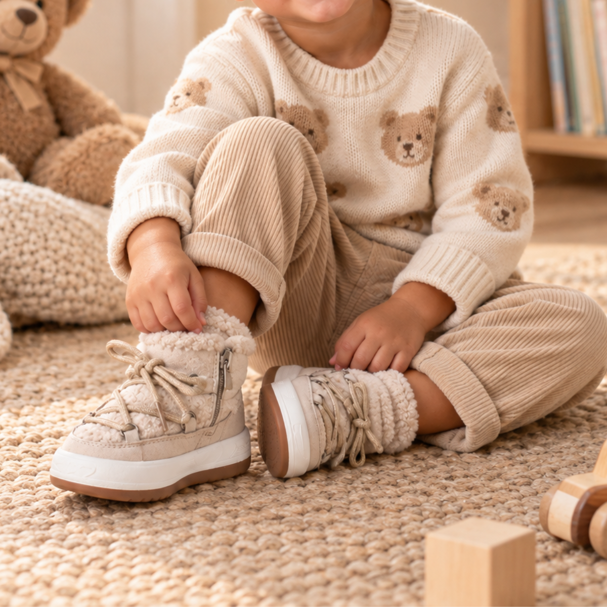 SoHo Kids High Top Fleece Lined Snow Boots