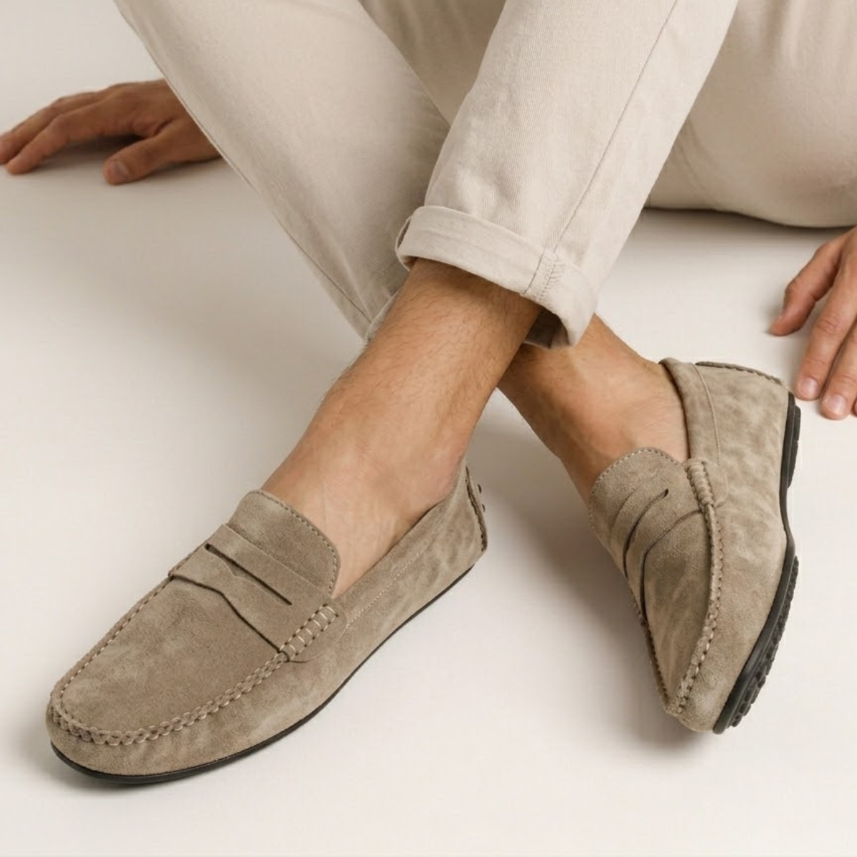 The Marostica Men’s Suede Classic Moccasins Slip On Loafers