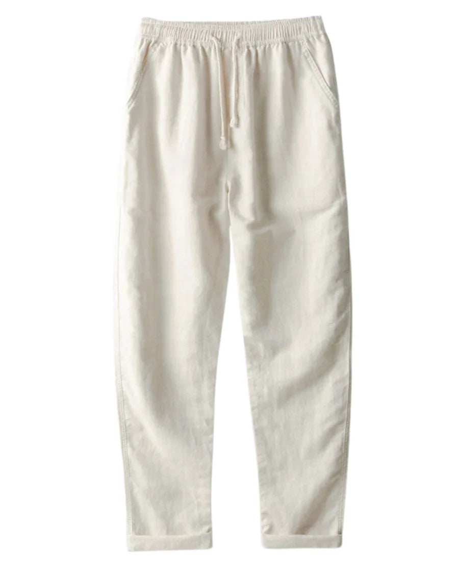 The Brentwood Men's Short Sleeve Linen Shirt & Drawstring Pants Set