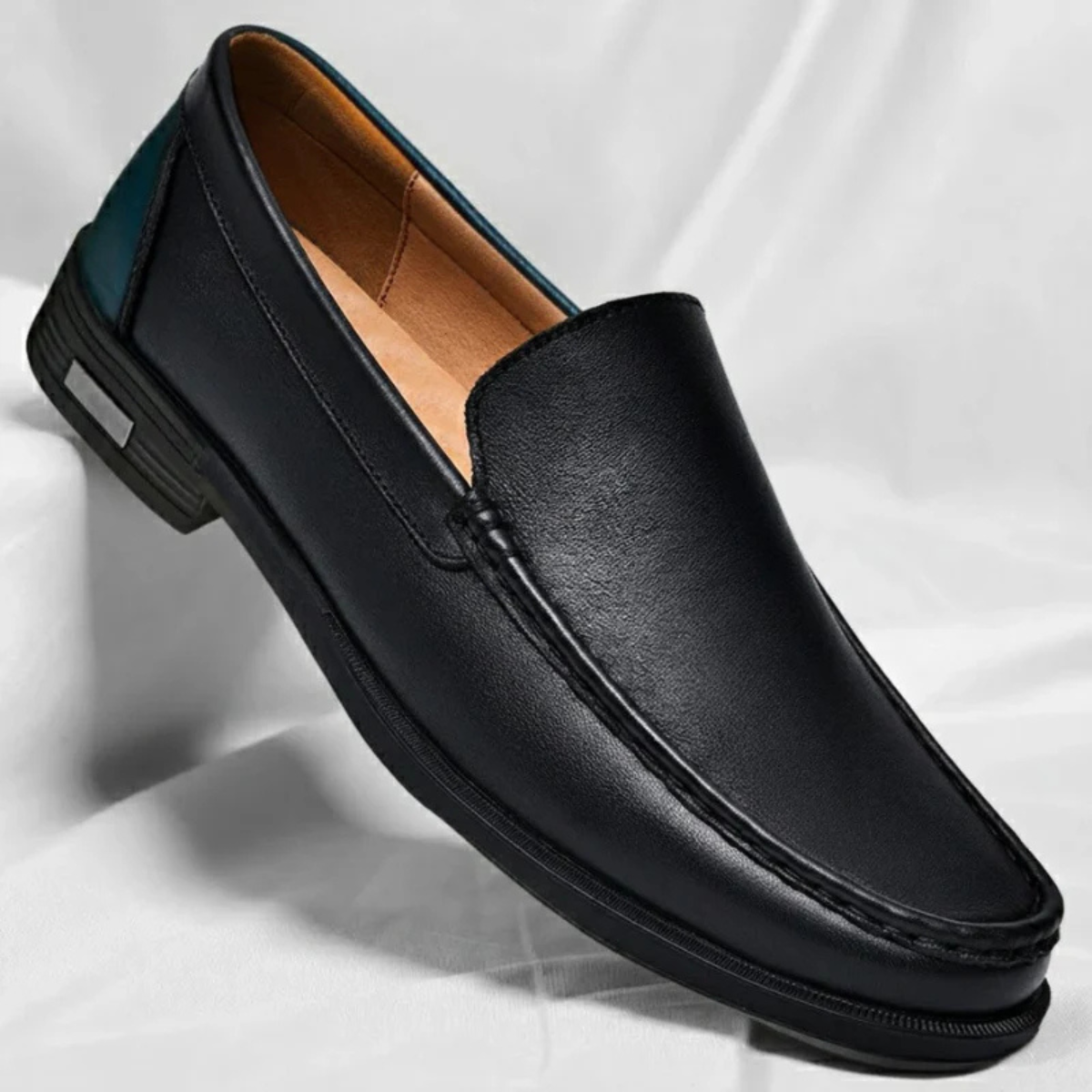 The El Paso Men's Classic Leather Slip On Loafers