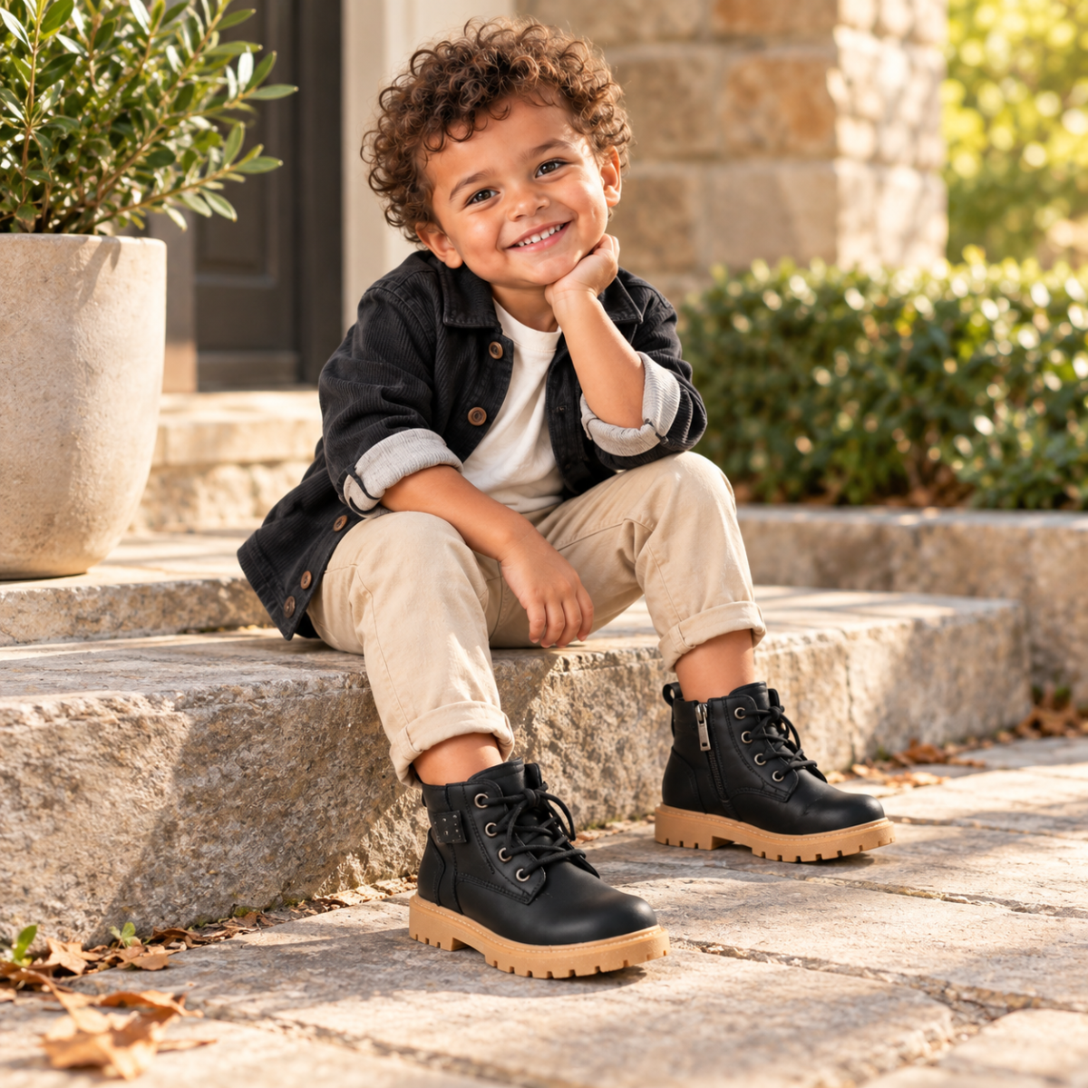 SoHo Kids Casual Lace Up Ankle Boots