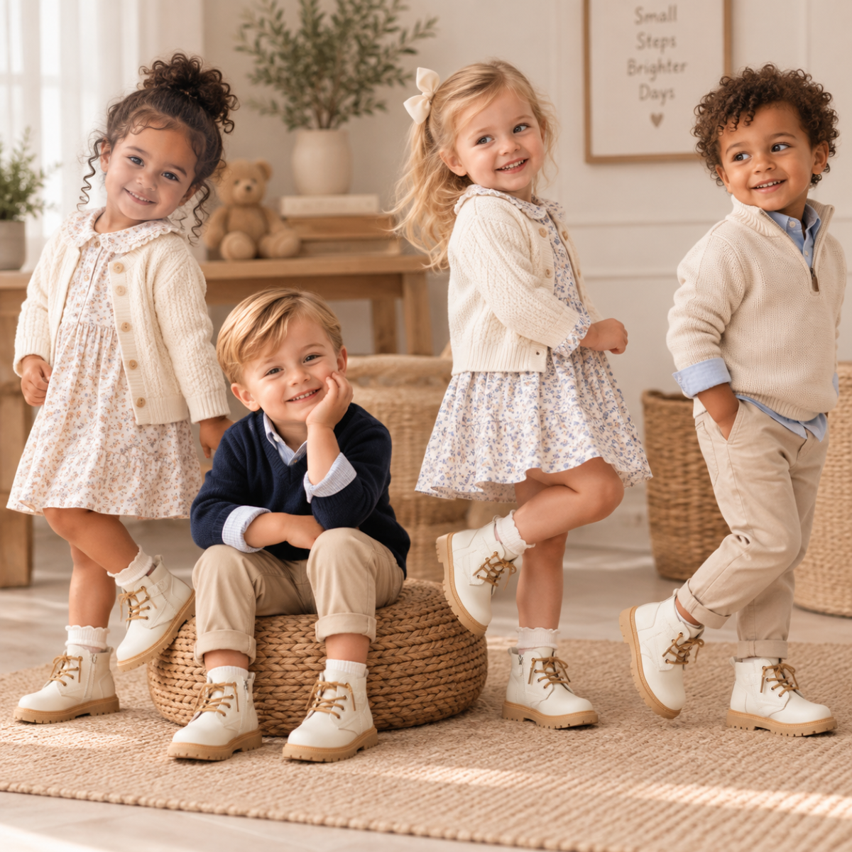 SoHo Kids Casual Lace Up Ankle Boots