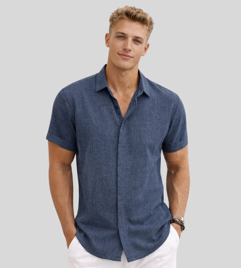 The Castellina Men's Relaxed Fit Short Sleeve Linen Shirt