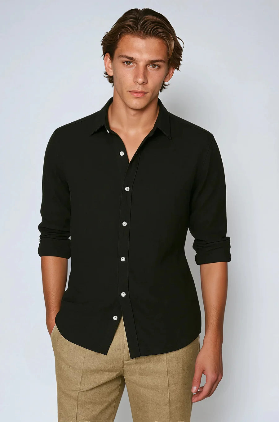 The Matera Men's Premium Linen Button Up Shirt