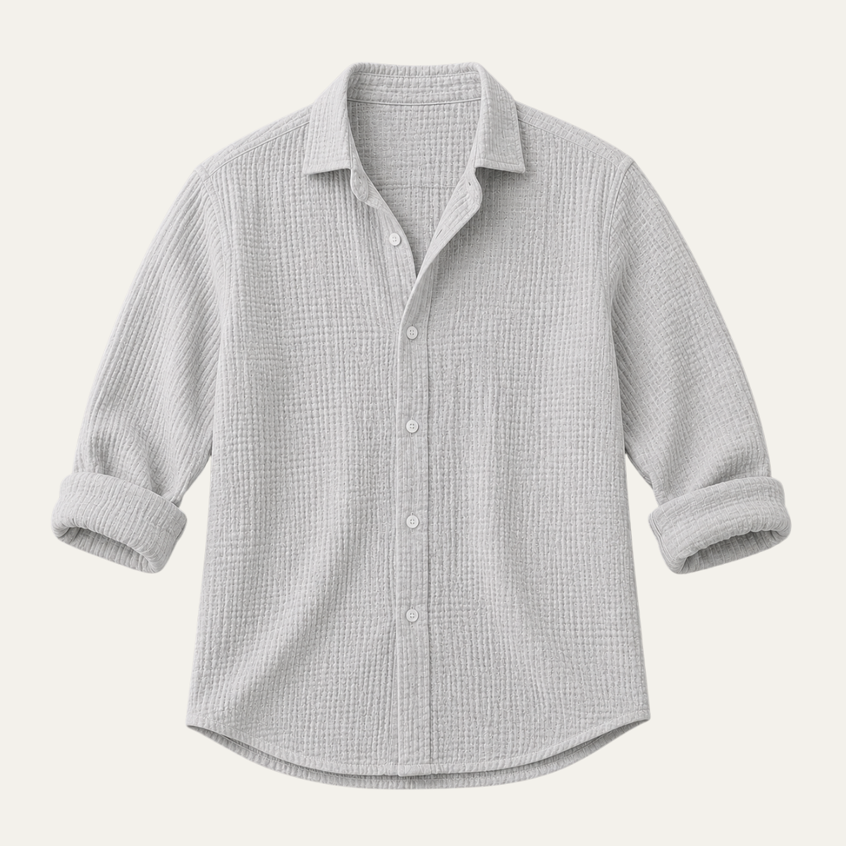The Livorno Men's Textured Cotton Linen Button Up Shirt