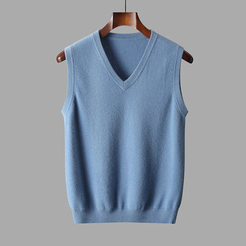 The Milan Men's V Neck Knit Cotton Vest